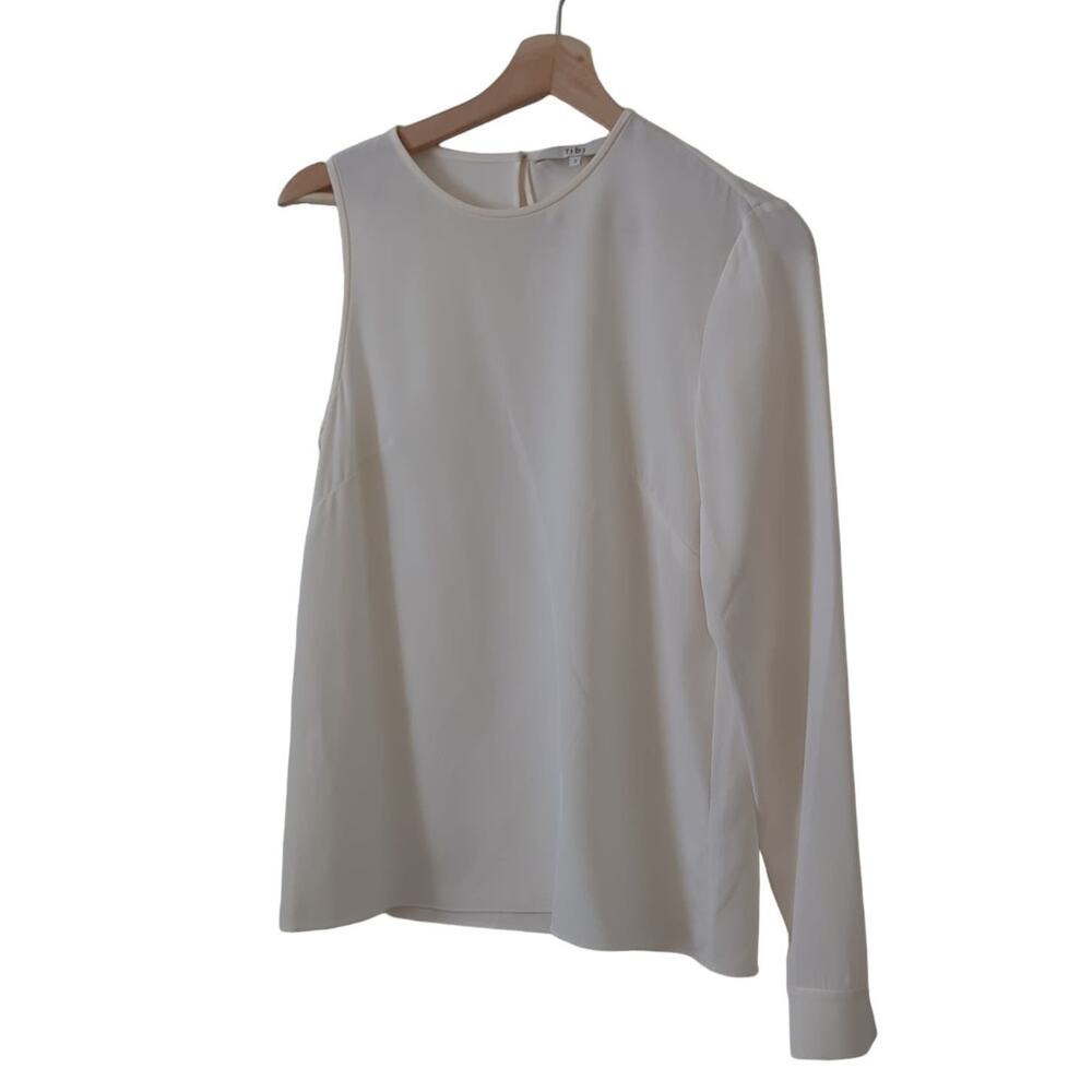 Tibi Womens Top‎ Size 2 Single One Sleeve Blouse 100% Silk Classy Glamour